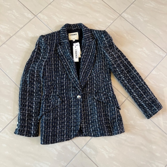 #2105 L'AGENCE hudson tweed jacket 4, Theory Tank S, Ralph Lauren Pants 4 - Picture 8 of 16